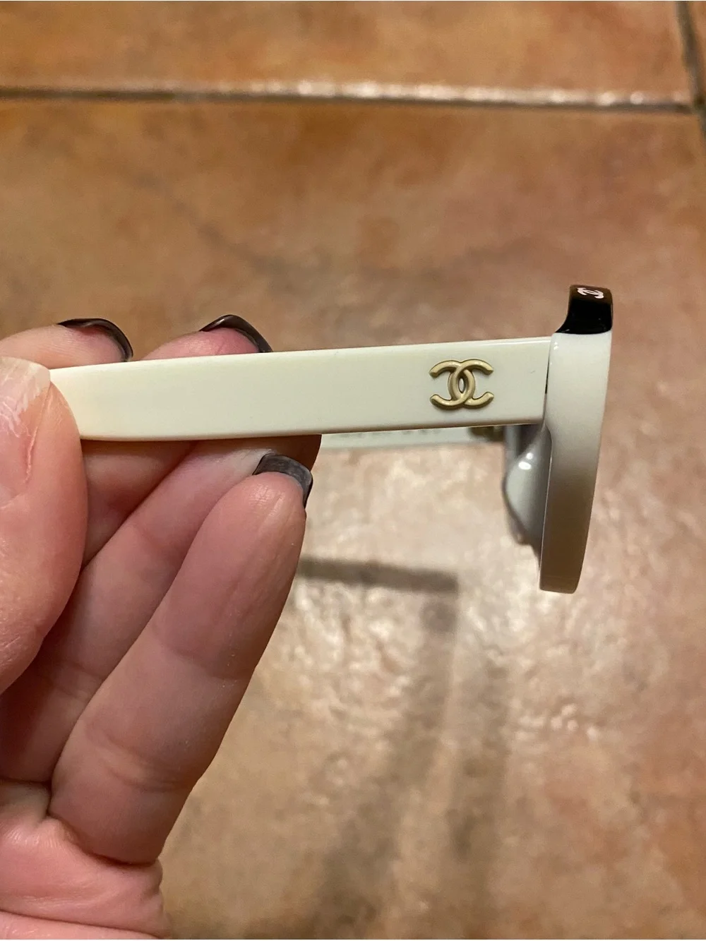 CHANEL Acetate Oval Sunglasses 5416-A White Orig $485 New! 🖤